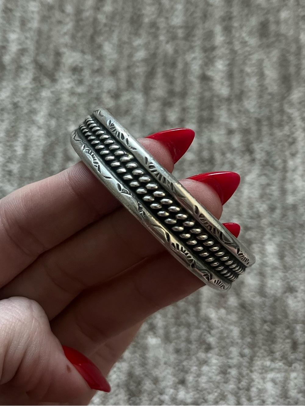 Sterling Silver Cuff stamped E E
